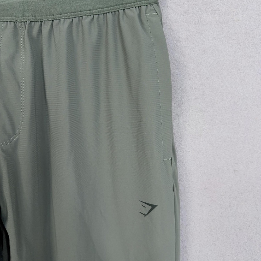 Gymshark Joggers Womens Medium Green Lightweight Stretch Windbreak Cuffed Pants - Picture 4 of 16